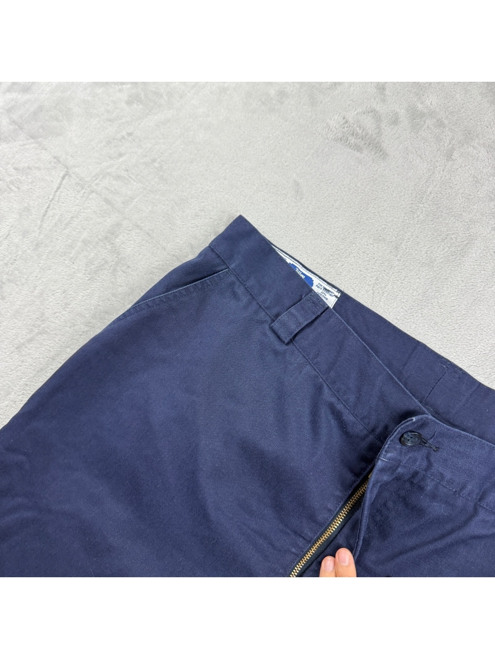 Vintage Tilley Endurables Men’s Navy Travel Pants Canada Made Cotton Trousers 38 - Picture 10 of 10